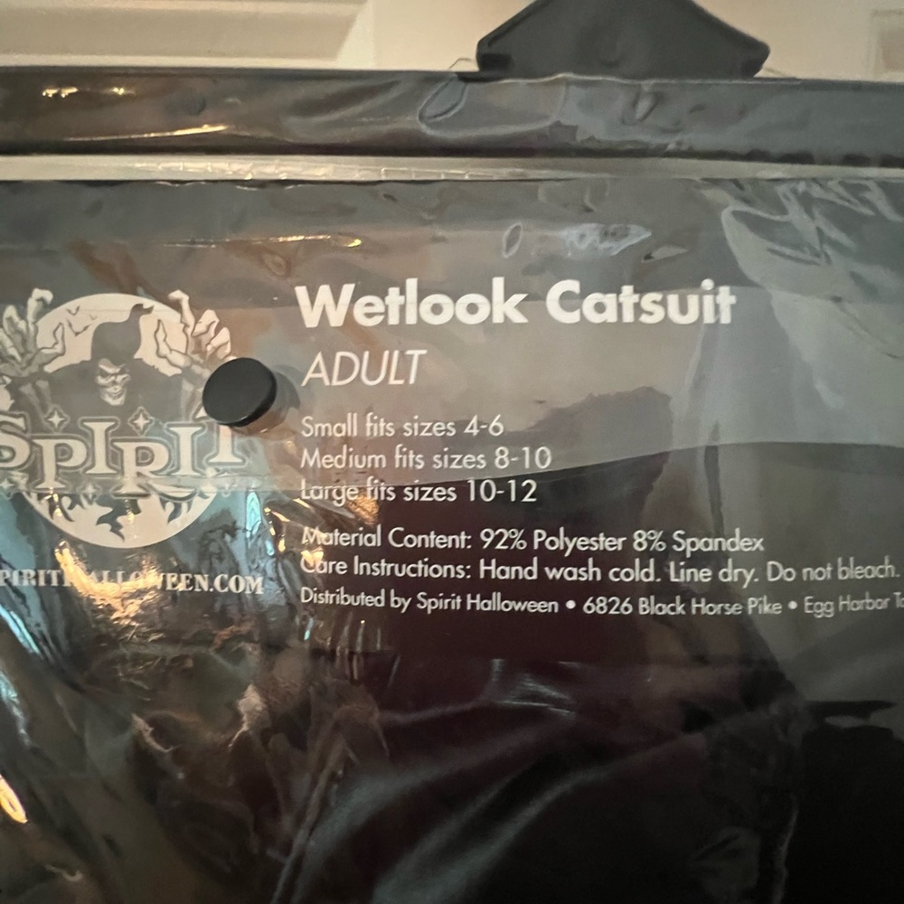 Wet look  catsuit Halloween costume size small NEW - Picture 3 of 5